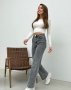 Сірі високі джинси прямого крою (2)