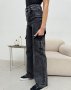 Сірі вільні джинси карго з кишенями (2)