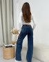 Сині вільні джинси карго з кишенями (3)