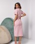Рожеве однотонне плаття з розрізом (3)