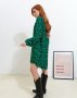 Зелена вільна сукня-сорочка з бавовни (2)