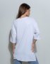 Вільна біла футболка з розрізами (3)