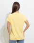 Жовта вільна футболка з написом (3)