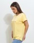 Жовта вільна футболка з написом (2)