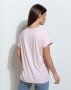 Рожева вільна футболка з написом (3)