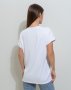 Біла вільна футболка-кімоно з написом (3)