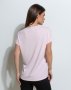 Рожева вільна футболка-кімоно з написом (3)