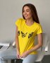 Жовта бавовняна футболка з метеликами (2)