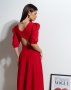Червона сукня з декоративною спинкою (3)