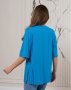 Блакитна оверсайз футболка з принтом та розрізами (3)