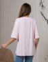 Рожева оверсайз футболка з принтом та розрізами (3)