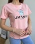 Рожева трикотажна футболка з принтом (4)