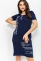 Сукня жіноча повсякденна, колір темно-синій, 219RT-411 (2)