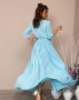 Довге блакитне плаття з розрізом (3)