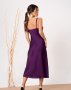 Фіолетова шовкова сукня-комбінація на бретельках (3)