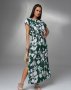 Зелена довга сукня з розрізами (2)