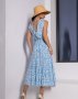 Бавовняна блакитна сукня з рюшами та воланом (3)