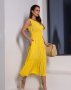 Жовта бавовняна сукня з відкритою спинкою (2)