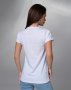 Біла бавовняна футболка з силуетним малюнком (3)