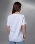 Біла футболка з блискучим написом (3)