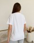 Біла трикотажна футболка з написами (3)