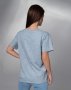 Блакитна vintage футболка з принтом (3)