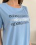 Блакитна вільна футболка з тваринним принтом (4)