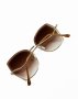 Коричневі сонцезахисні окуляри з оправою метеликом (2)