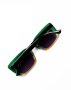 Зелено-бежеві прямокутні сонцезахисні окуляри (2)