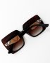Темно-коричневі квадратні сонцезахисні окуляри (2)