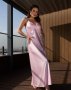 Рожева шовкова сукня з відкритою спиною (3)