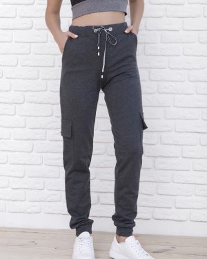 Bonita Темно-сірі штани з накладними кишенями 18552-01 - SvitStyle
