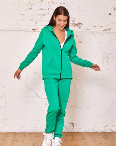 Bonita Зеленый однотонный костюм на флисе 31163-01 - SvitStyle