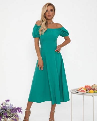 Bonita Зелена сукня з відкритими плечима 29490-01 - SvitStyle