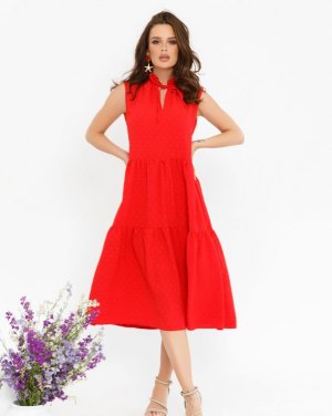 Bonita Червоне вільне плаття-трапеція без рукавів 29526-01 - 8465567 - SvitStyle