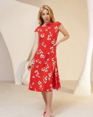 Bonita Червона сукня з декоративною спинкою 34381-01 - 8465748 - SvitStyle