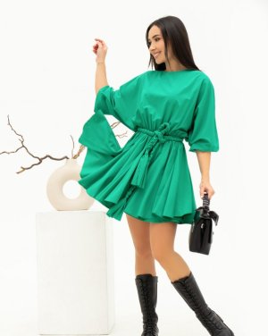 Bonita Зелена сукня з клинами на спідниці 38278-01 - 8516229 - SvitStyle