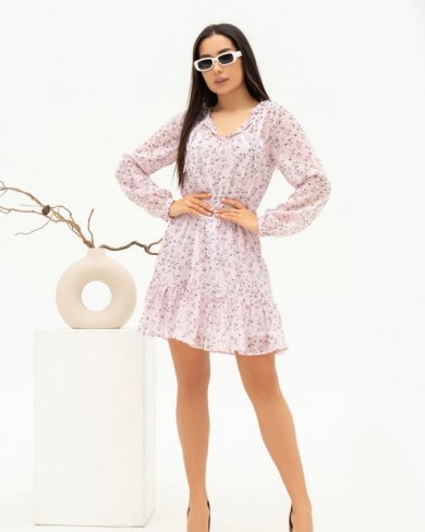 Bonita Рожева шифонова квіткова сукня 38291-01 - SvitStyle