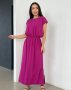 Фіолетова однотонна сукня з боковим розрізом (1)
