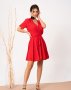 Червона сукня-халат з пишною спідницею (1)