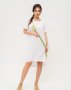 Біла асиметрична сукня-балон (1)