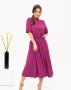 Фіолетова сукня-сорочка міді довжини (1)