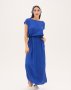 Синя сукня з фігурним вирізом на спинці (1)