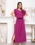 Фіолетова сукня з фігурним вирізом на спинці (1)