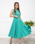 Зелена класична сукня без рукавів (1)