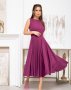 Фіолетова класична сукня без рукавів (1)