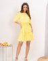 Жовта бавовняна сукня з рюшами (1)