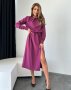 Фіолетова сукня з куліскою та розрізом (1)