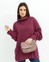 Бордовий ангоровий светр із хомутом (1)