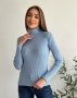 Блакитний фактурний светр із високим горлом (1)